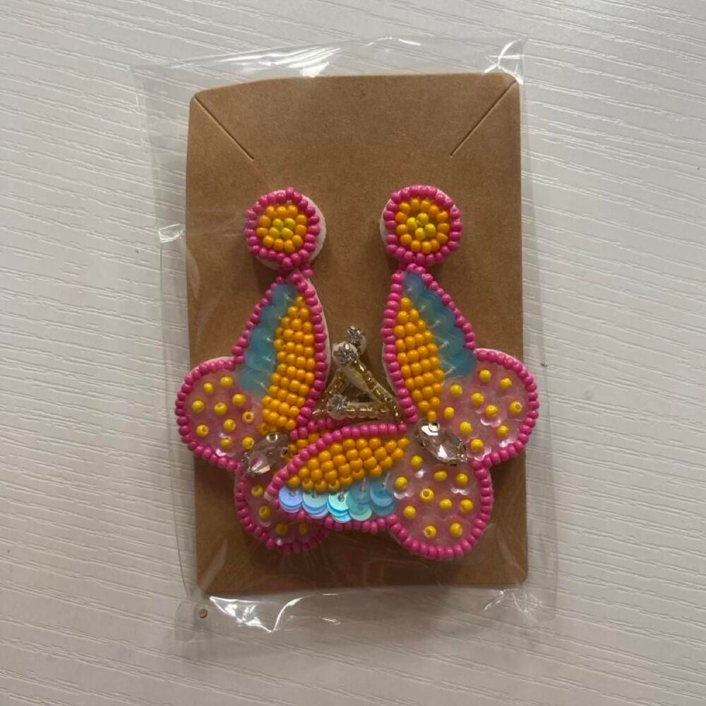 Butterfly beaded Earrings